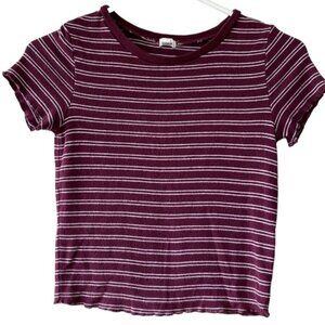 Garage Striped Crop Tee